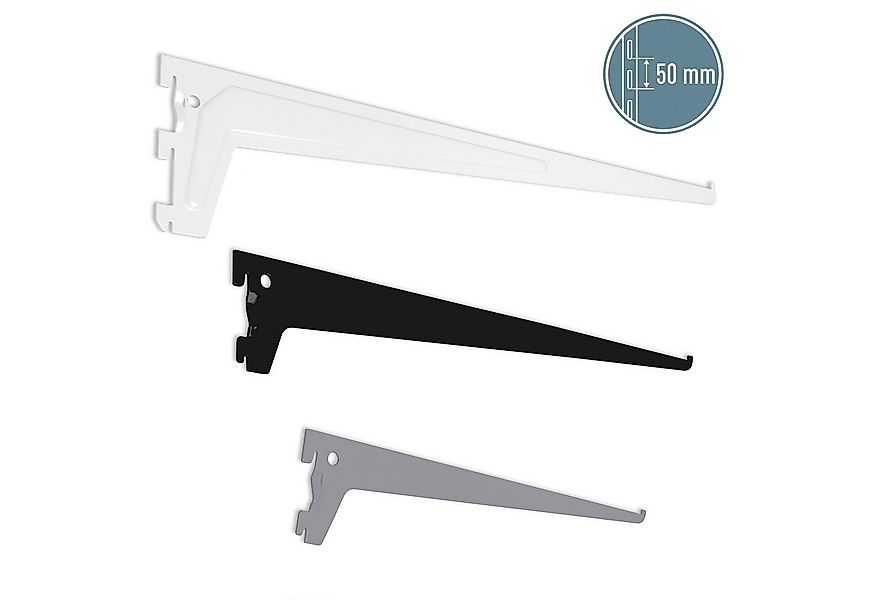 ib style Wandregal Regalbodenträger Regalträger 1-reihig weiß 25cm, Raster günstig online kaufen