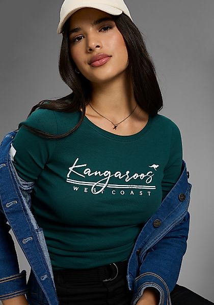 KangaROOS Langarmshirt Langarm, sehr figurbetonte Passform, günstig online kaufen
