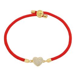 KARMA Armband Damen Textil Herz Zirkon günstig online kaufen