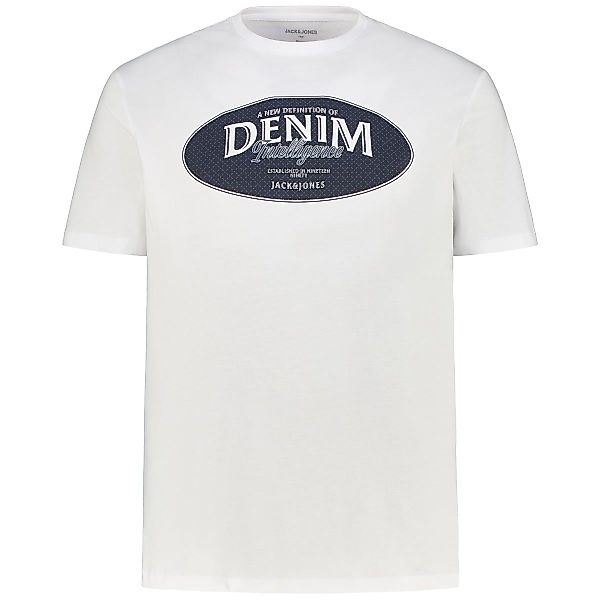 Jack&Jones T-Shirt mit Label-Print Farbe weiß Größe: 7XL günstig online kaufen