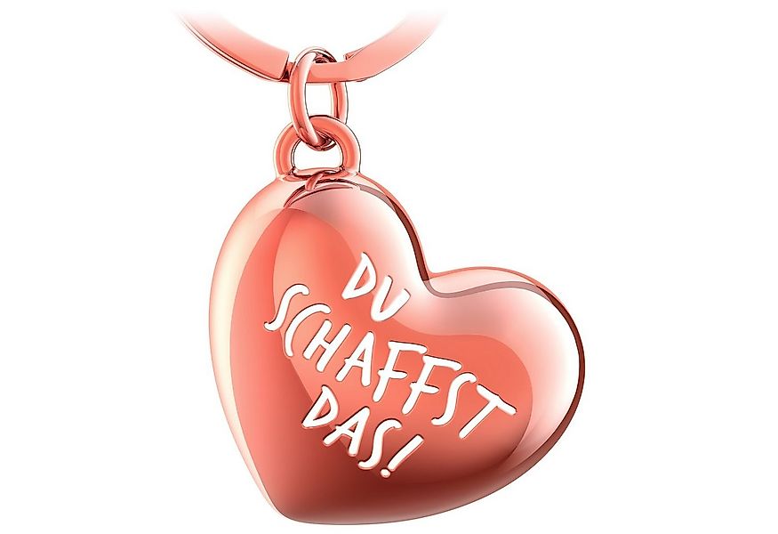 FABACH Schlüsselanhänger Herz mit Gravur - "Du schaffst das" - Herz Glücksb günstig online kaufen