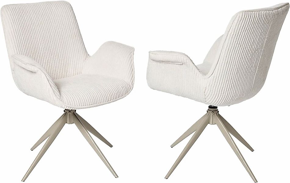 Jahnke Schalenstuhl "BAT TWIST DUO" () 2er Set, drehbar, gepolstert, mit Ar günstig online kaufen