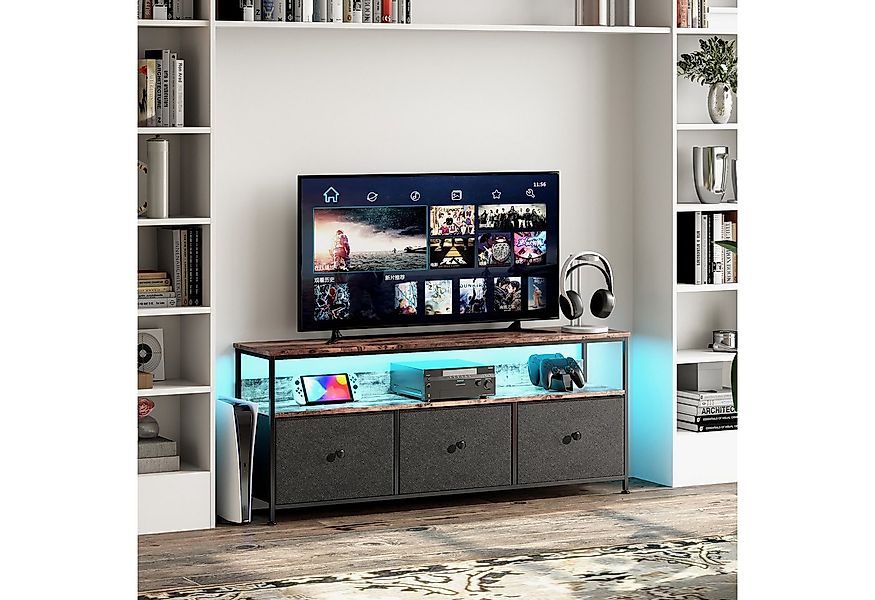 Furnishings Home TV-Schrank Mit LED-Beleuchtung Lowboard TV-Schrank 16-farb günstig online kaufen