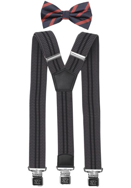 Fabio Farini Hosenträger mit passender Fliege günstig online kaufen