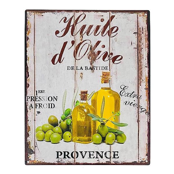 Blechschild Huile d`Olive Provence Dekoschild Nostalgie 25x20cm günstig online kaufen