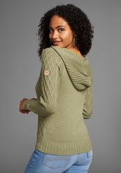 KangaROOS Kapuzenpullover aus Zopfstrick günstig online kaufen