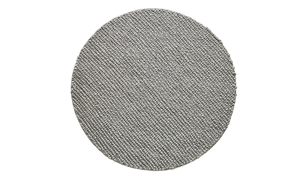 Handgewebter Naturteppich  Ruhpolding ¦ grau ¦ Wolle Ø: 160 Teppiche > Natu günstig online kaufen