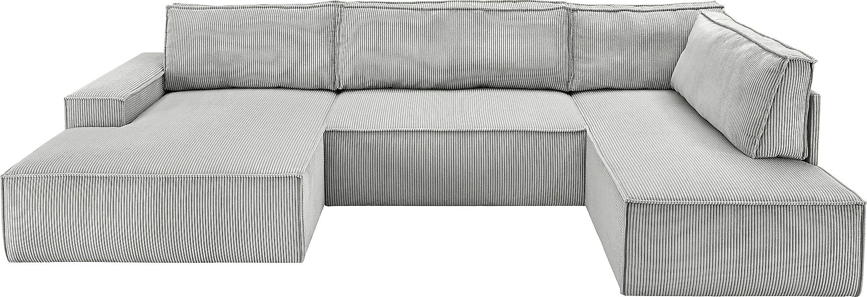 Home affaire Wohnlandschaft "SHERWOOD 329 cm, U-Form, Schlafsofa,", Schlaff günstig online kaufen