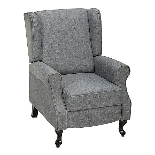 ELONEO Ohrensessel mit Liegefunktion, Wohnzimmer, grau, günstig online kaufen