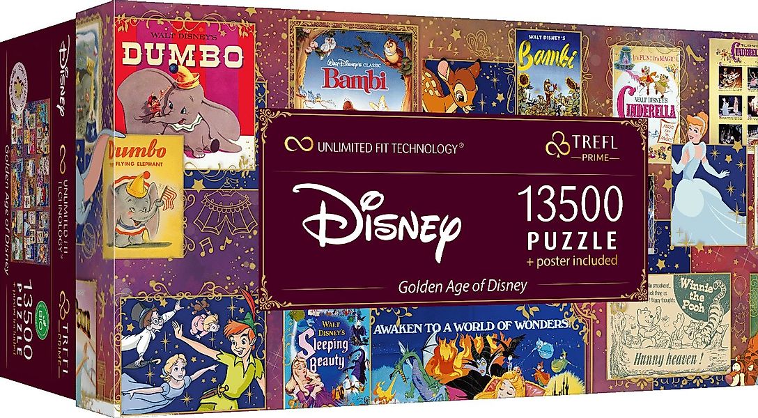 Trefl Puzzle Golden Age of Disney 13500 Teile Puzzle, 13500 Puzzleteile, Ma günstig online kaufen