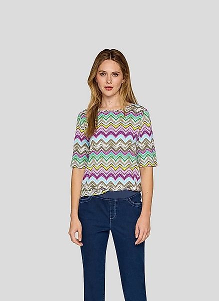 Rabe Print-Shirt Rabe Farbenfrohes Zickzack-Muster-Shirt günstig online kaufen
