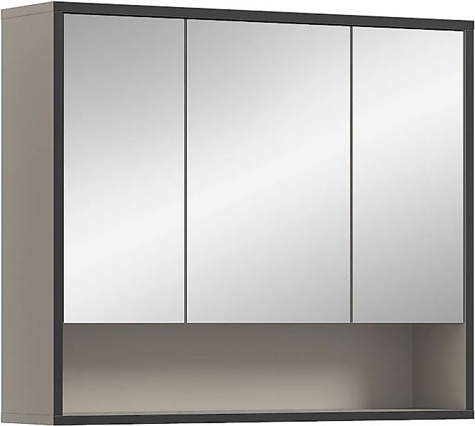 welltime Spiegelschrank "Locri, Höhe 68 cm, 2 Spiegeltüren", (1 St.), moder günstig online kaufen