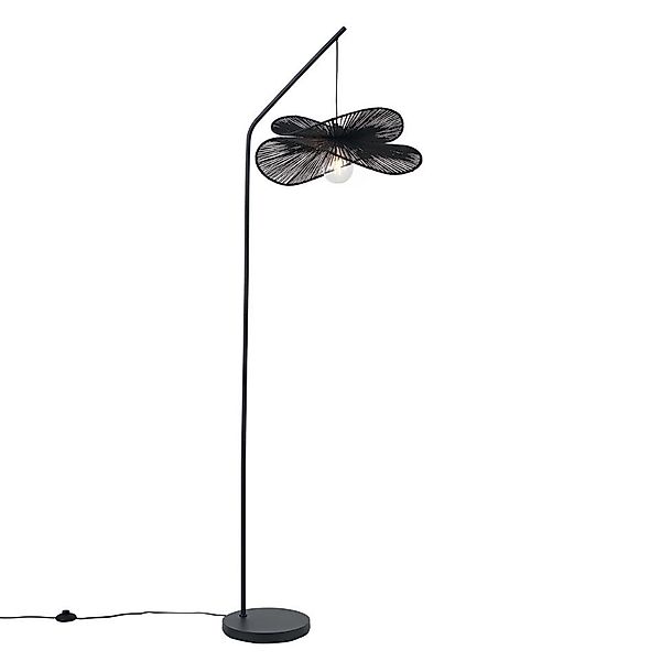 Qazqa Stehlampe Nest, ohne Leuchtmittel, E27, Schwarz, Art Deco, Stahl, 1-f günstig online kaufen