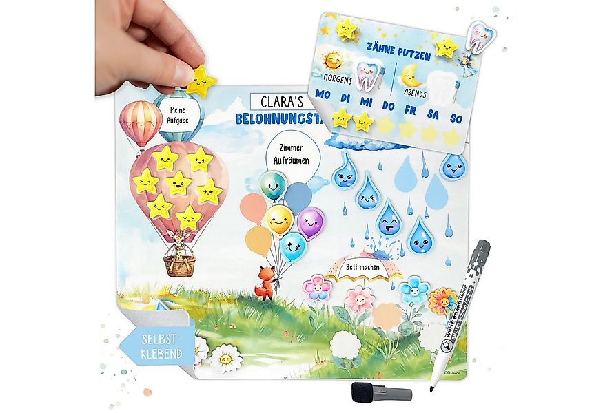 TOBJA Wandtafel Belohnungstafel Kinder Set + Zahnputztafel, Stift u. Sticke günstig online kaufen
