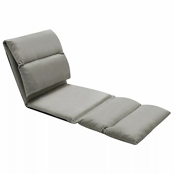 vidaXL Chaiselongue Bodenstuhl Faltbar Dunkelgrau Mikrofaser, günstig online kaufen