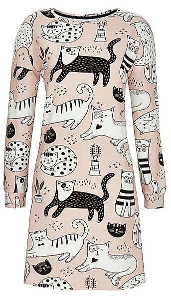 Ringella Nachthemd Damen Schlafshirt Katzen allover (1-tlg) Baumwolle günstig online kaufen