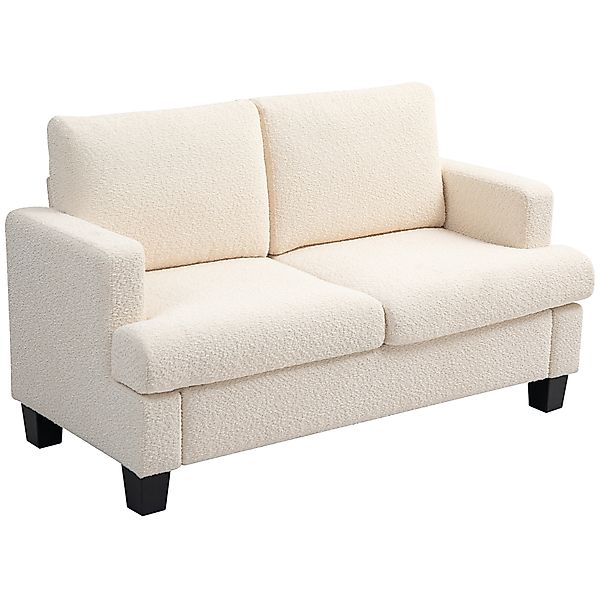 HOMCOM 2-Sitzer-Sofa, modernes Design, 140 cm, mit abnehmbaren Rückenkissen günstig online kaufen