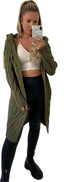 Worldclassca Kapuzenstrickjacke Worldclassca lange Strickjacke Zopfmuster günstig online kaufen