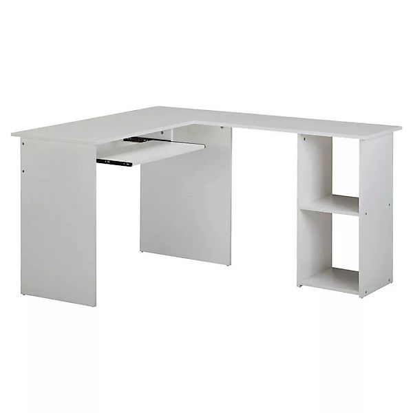 Design Schreibtischkombination 140 x 75,5 x 120 cm Weiß | Schreibtisch mit günstig online kaufen