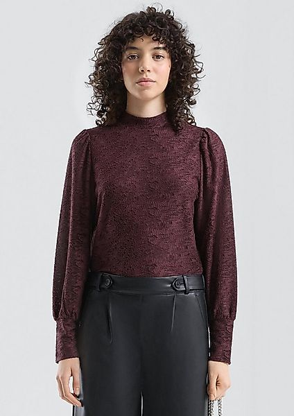 QS Langarmshirt T-Shirt Leicht transparentes Blusenshirt günstig online kaufen