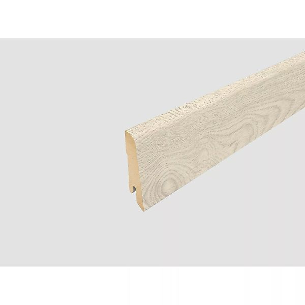 Egger Sockelleiste L626 passend zu Fußboden Berdal Eiche Weiß 60x17x2400 mm günstig online kaufen