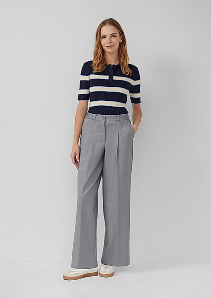 s.Oliver Chinos Hose Hose aus Interlockjersey mit Wide Leg und Nadelstreife günstig online kaufen