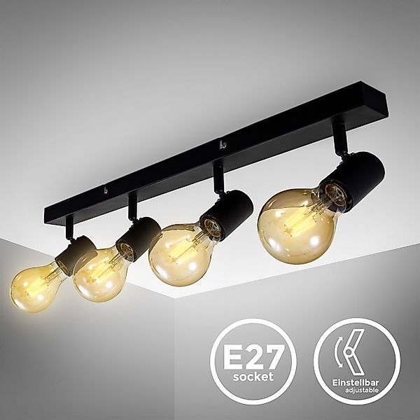 B.K.Licht Deckenleuchte Deckenlampe Vintage 60W E27 günstig online kaufen