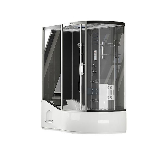 HOME DELUXE Eckdusche Duschkabine ALLIN 2IN1 - Schwarz Rechts, BxT: 170x90 günstig online kaufen