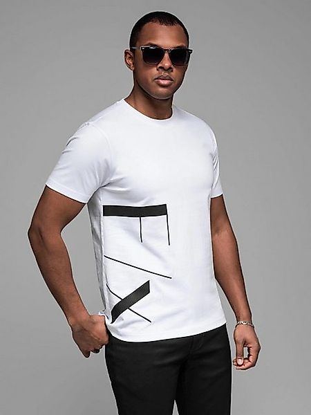 OMBRE Print-Shirt T-Shirt aus Baumwolljersey mit großem Seitenschriftzug günstig online kaufen