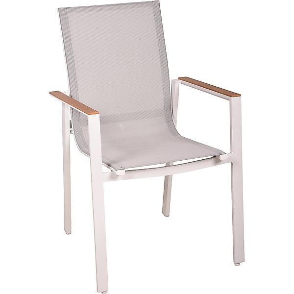 Garden Pleasure Stapelstuhl Venice 2er-Set Hellgrau günstig online kaufen