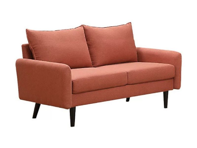 Sofa 2-Sitzer - Stoff - Terracotta - HALIA günstig online kaufen