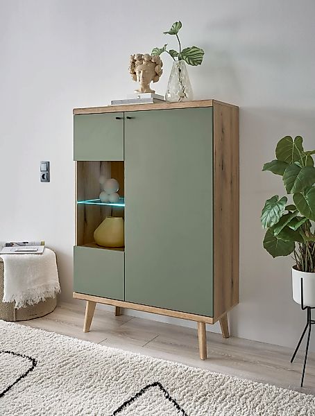INOSIGN Vitrine "MAVAS", in moderner Trendfarbe, Giffe aus Metall (Schwarz) günstig online kaufen