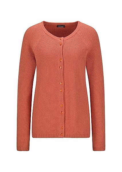 GOLDNER Strickjacke "Kurzgröße Cardigan aus Baumwolle, Rundhals" Piqué-Opti günstig online kaufen