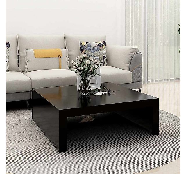 vidaXL Couchtisch, Couchtisch Schwarz 100x100x35 cm Holzwerkstoff günstig online kaufen