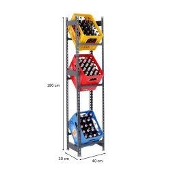 PROREGAL® Standregal Getränkekistenregal BIG CAMEL 180x40x30cm günstig online kaufen