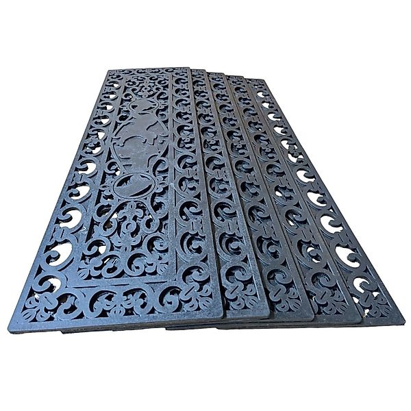 Jet-Line Stufenmatte Escalera aus Gummi Wetterfest Rutschhemmend 25 x 75 cm günstig online kaufen