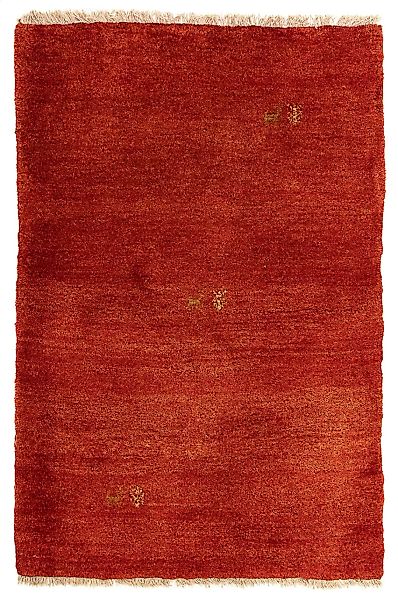morgenland Wollteppich »Gabbeh - Perser - 125 x 82 cm - dunkelrot«, rechtec günstig online kaufen