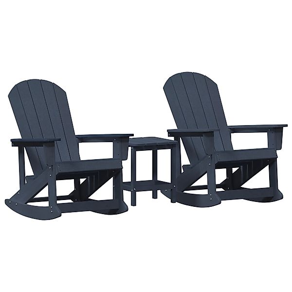 vidaXL Garten Lounge Set 3-Tlg Marineblau HDPE 3335839 günstig online kaufen