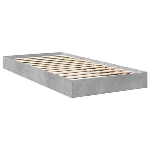 vidaXL Bettgestell Betongrau 75x190 cm Holzwerkstoff 842080 günstig online kaufen