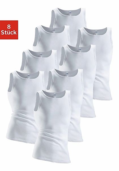 Clipper Unterhemd 8 Stk. aus Doppelripp, Tanktop, Unterziehshirt günstig online kaufen
