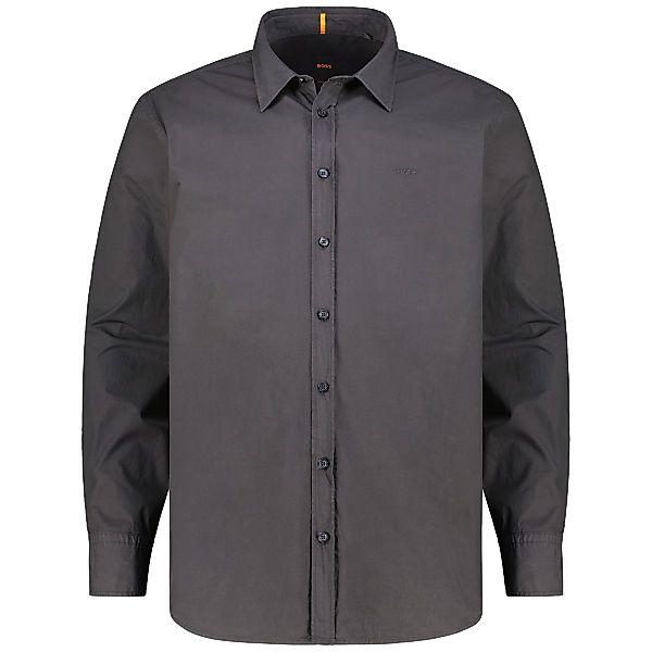 BOSS Freizeithemd mit Biobaumwolle Farbe schwarz Größe: 6XL günstig online kaufen