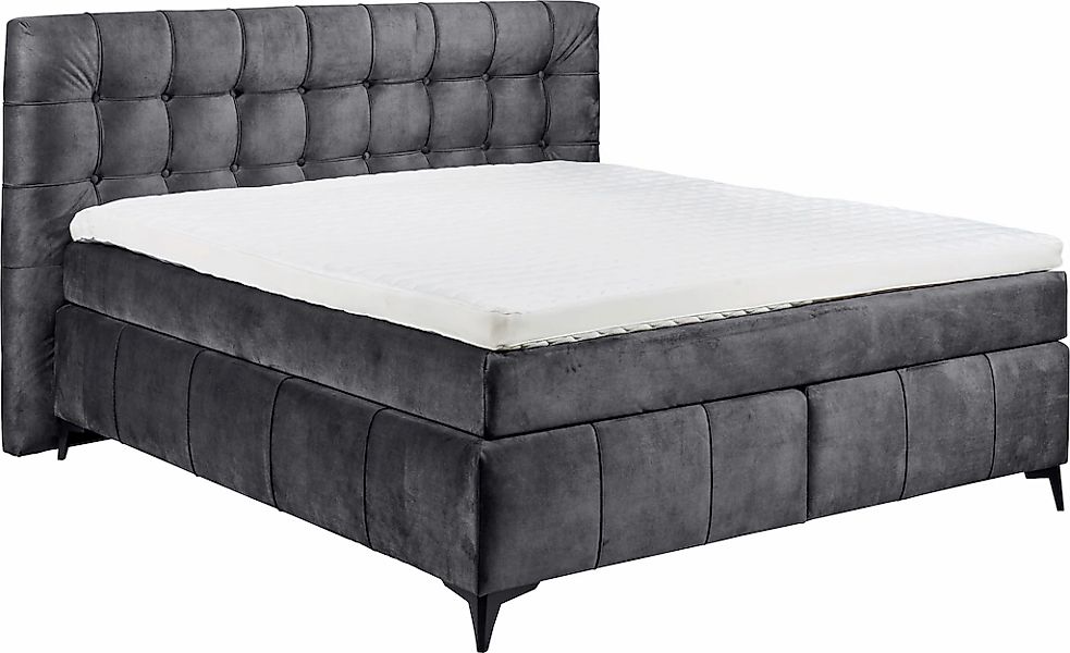ED EXCITING DESIGN Boxspringbett »Oregon«, inkl. Duo-Matratze - Kokosmatte, günstig online kaufen