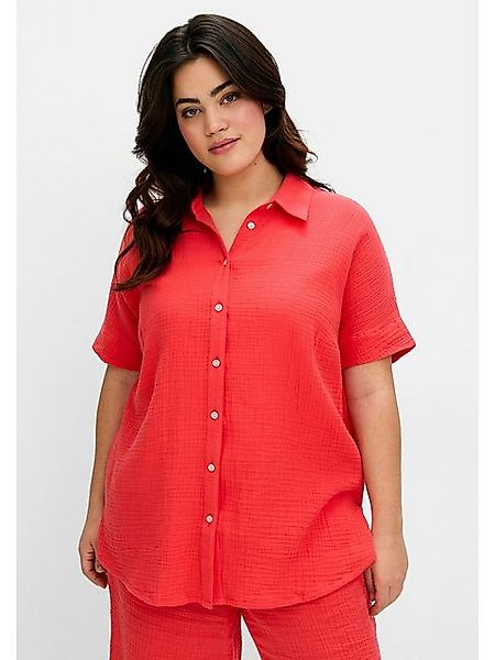 Sheego Hemdbluse Große Größen aus weicher Musselin-Qualität günstig online kaufen
