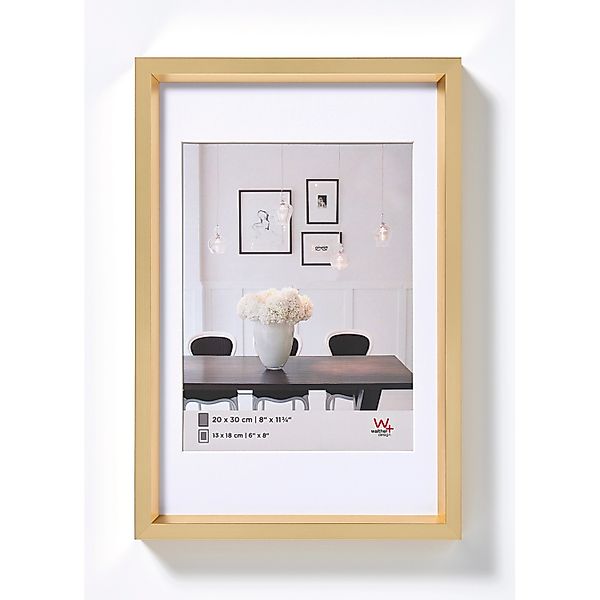 walther design Steel Style Kunststoff Bilderrahmen  40x60 cm Gold günstig online kaufen
