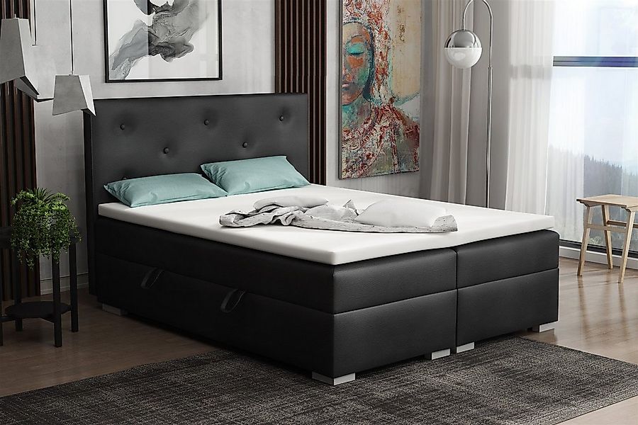 Fun Möbel Boxbett Schlafzimmerbett PADUA in Kunstleder inkl. Bettkästen (in günstig online kaufen