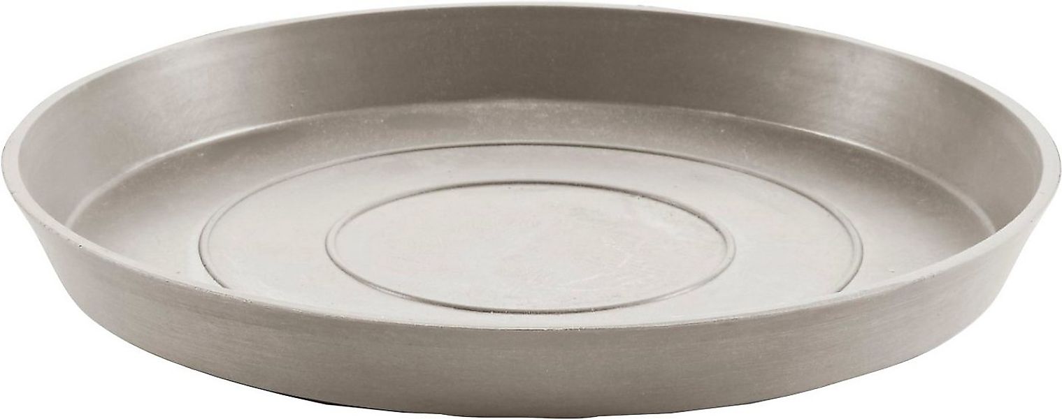 ECOPOTS Blumentopfuntersetzer ROUND SAUCER Taupe, BxTxH: 36,5x36,5x3,5 cm günstig online kaufen