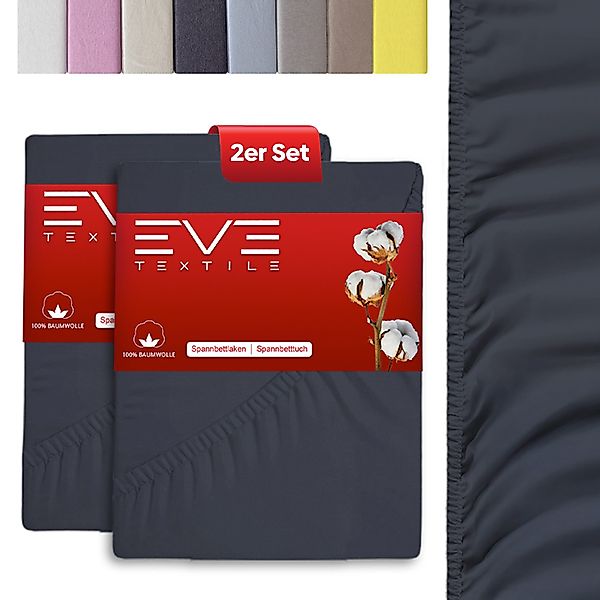 Eve Textile GmbH Spannbettlaken Spannbetttuch Bettlaken Spannlaken Spannbez günstig online kaufen