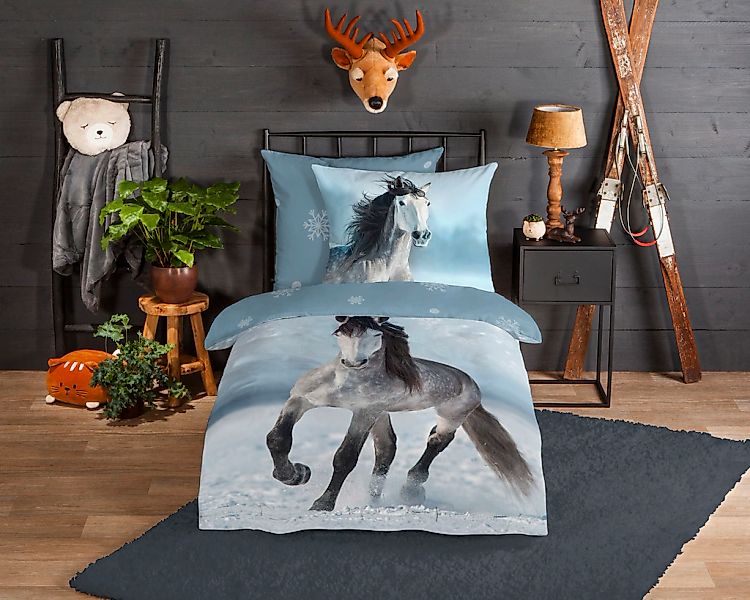 good morning Kinderbettwäsche "Dreamer" 2 Stk. tlg. Biber, 135x200, Winter, günstig online kaufen