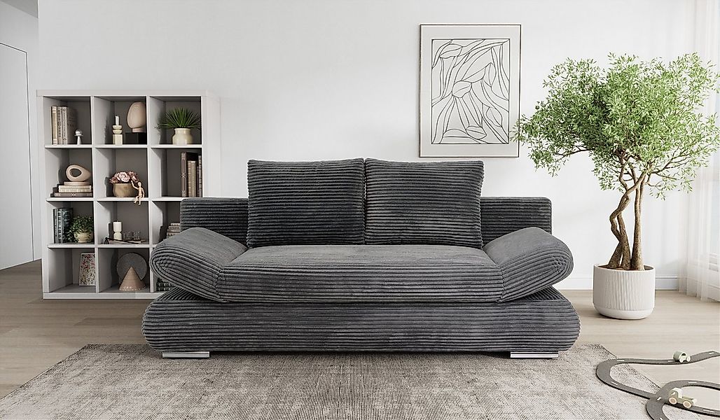 Hygger Möbelhaus Schlafsofa NEXT mit Bettkasten & Schlaffunktion, Armteilve günstig online kaufen