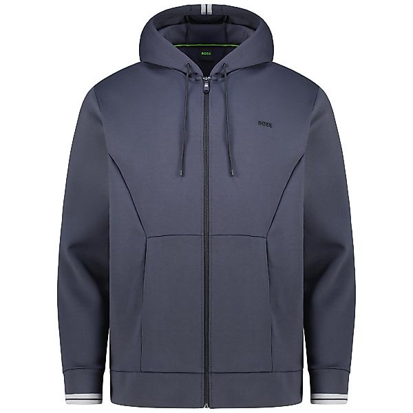 BOSS Sweatjacke mit Stretch Farbe dunkelblau Größe: 4XL günstig online kaufen